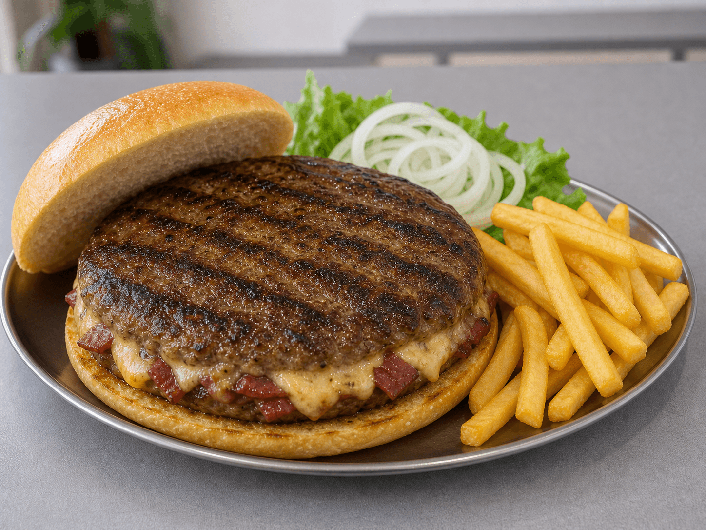 Gurmanska pljeskavica 350g — Sa roštilja