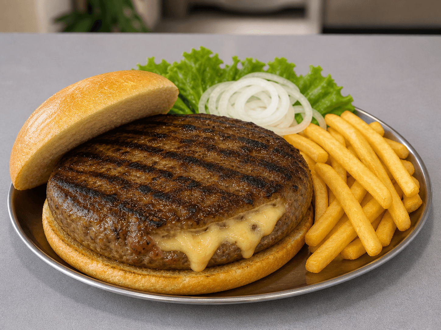 Punjena pljeskavica 350g — Sa roštilja